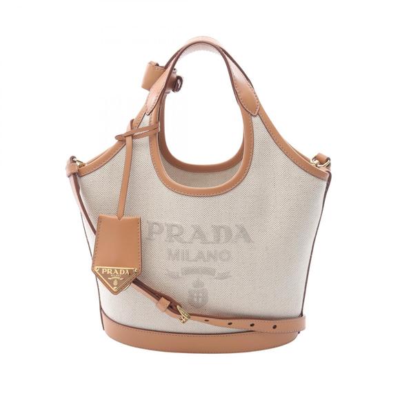 Prada handbag Leather white beige - Picture 1 of 6